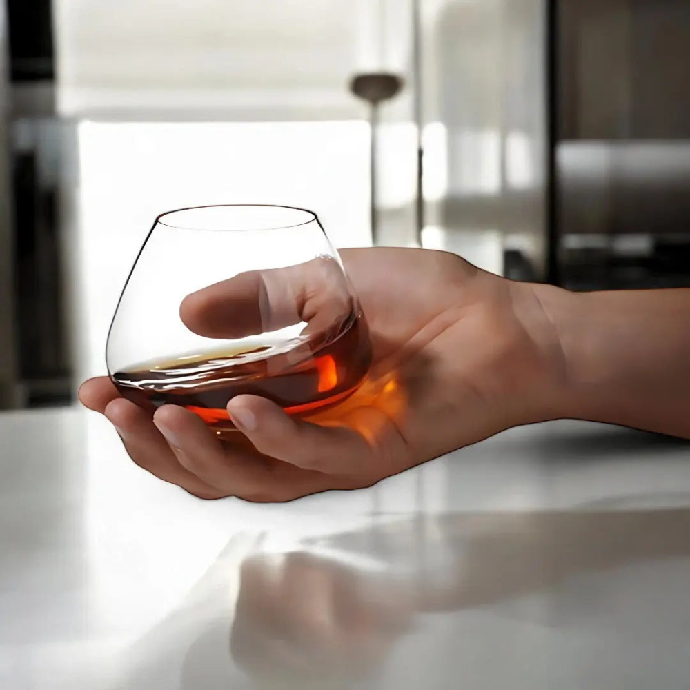 Mens Rotating Whiskey Glass, Spinning drinking glass
