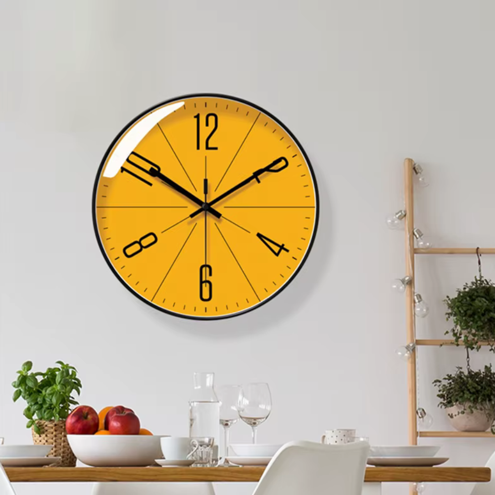 Nordic Modern Wall Clock, 14" Contemporary Home Style Clock