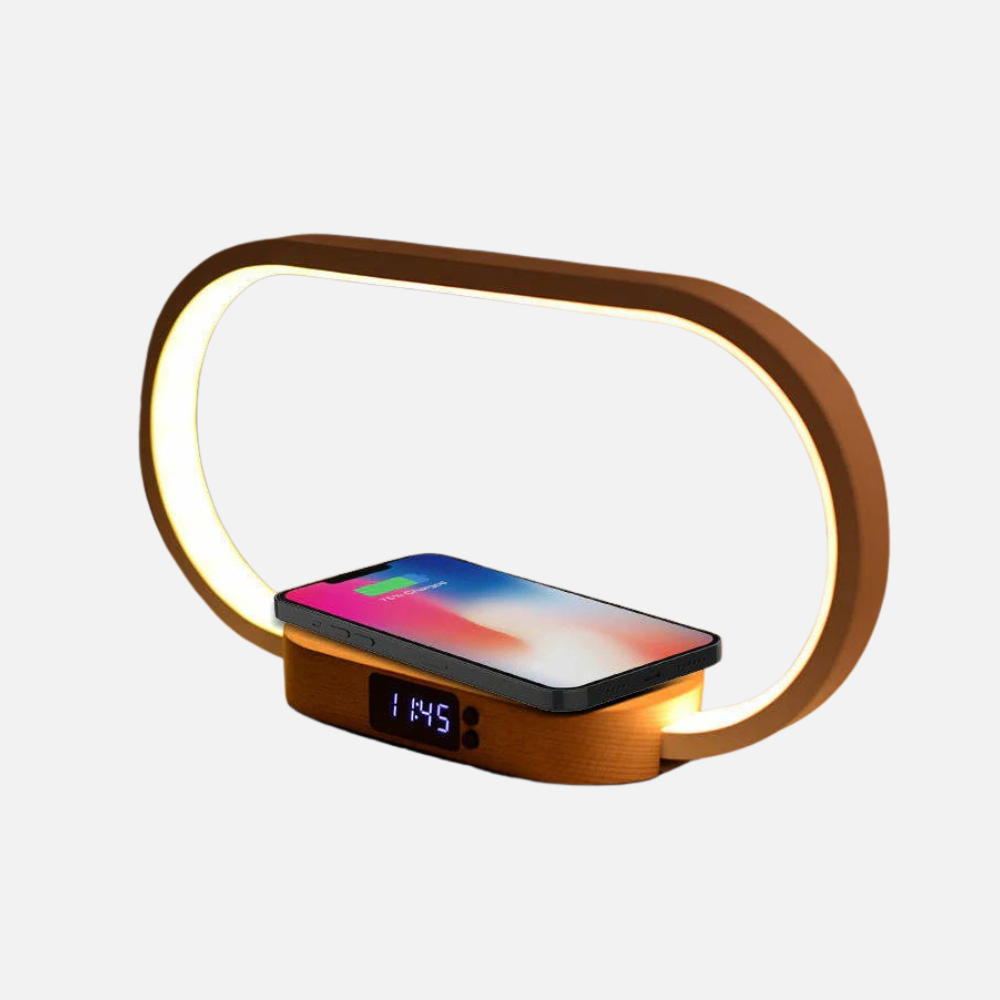 Digital Alarm Clock with Wireless Charging Pad and Dimmable Night Light