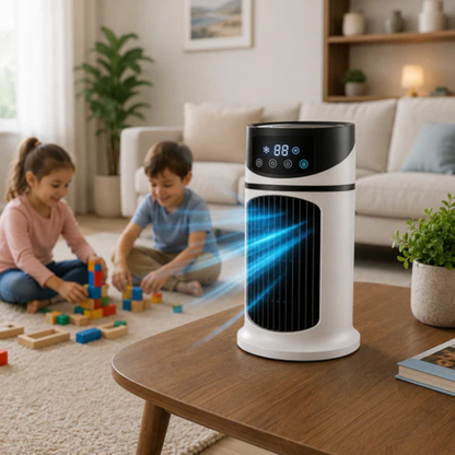 Portable Air Cooler with LED Display, Remote Control and USB Rechargeable