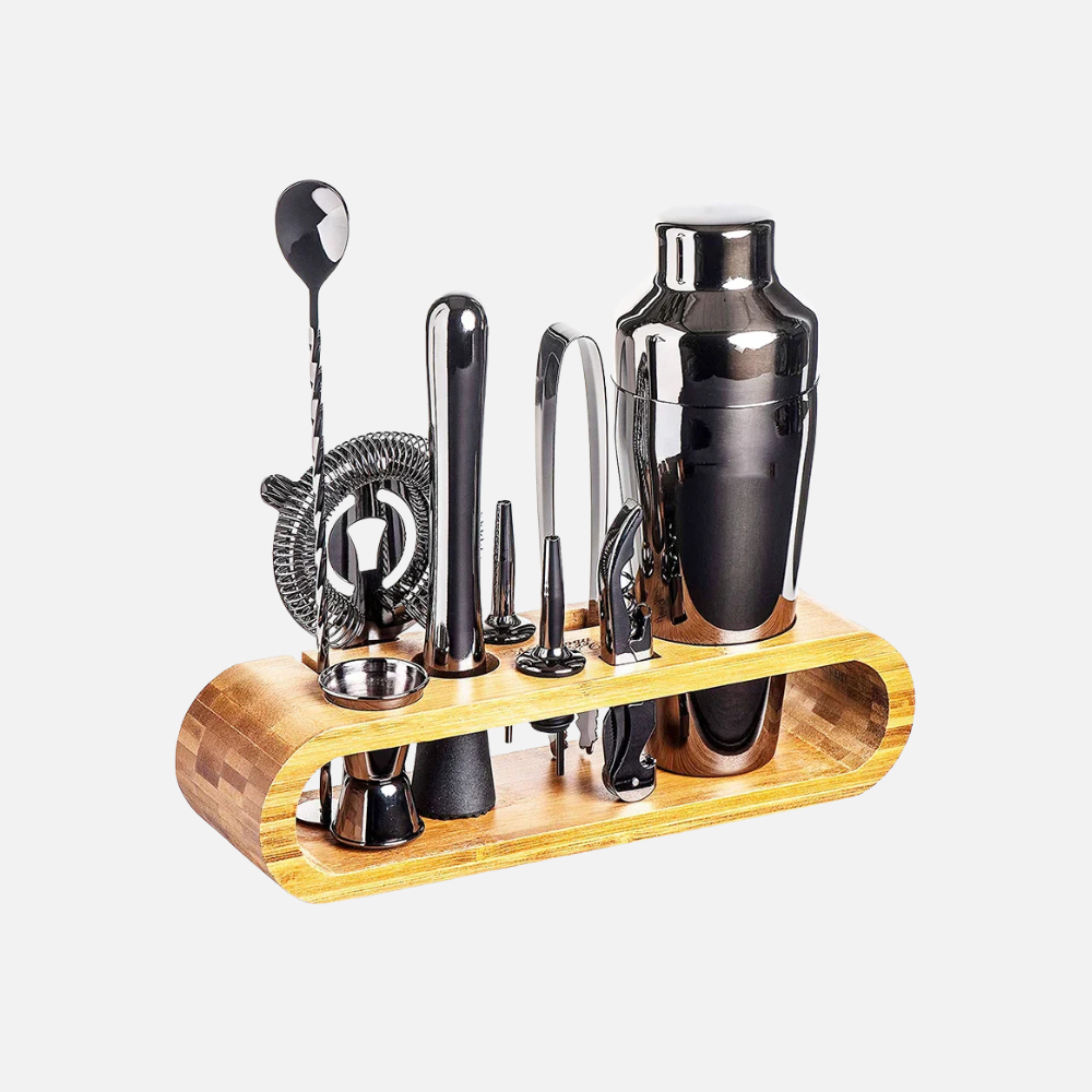 Cocktail Set, 10pcs Bar Kit Essentials Including Storage Stand