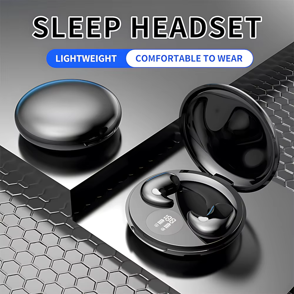 Noise Cancelling Earbuds - Wireless Sleep In Ear Headphones with Charging Case
