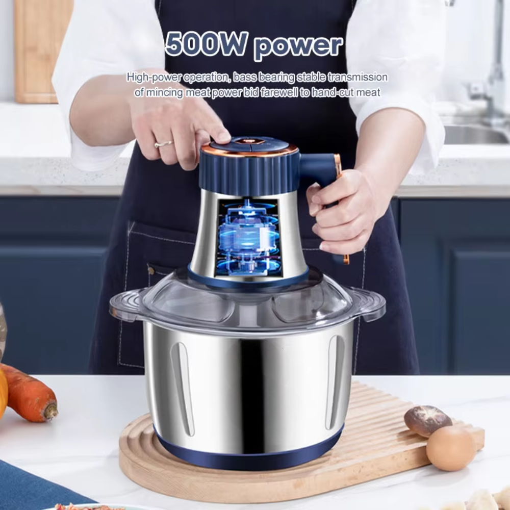 Meat Grinders Electric 5L High Capacity 500W Food Processor with 5 Speeds