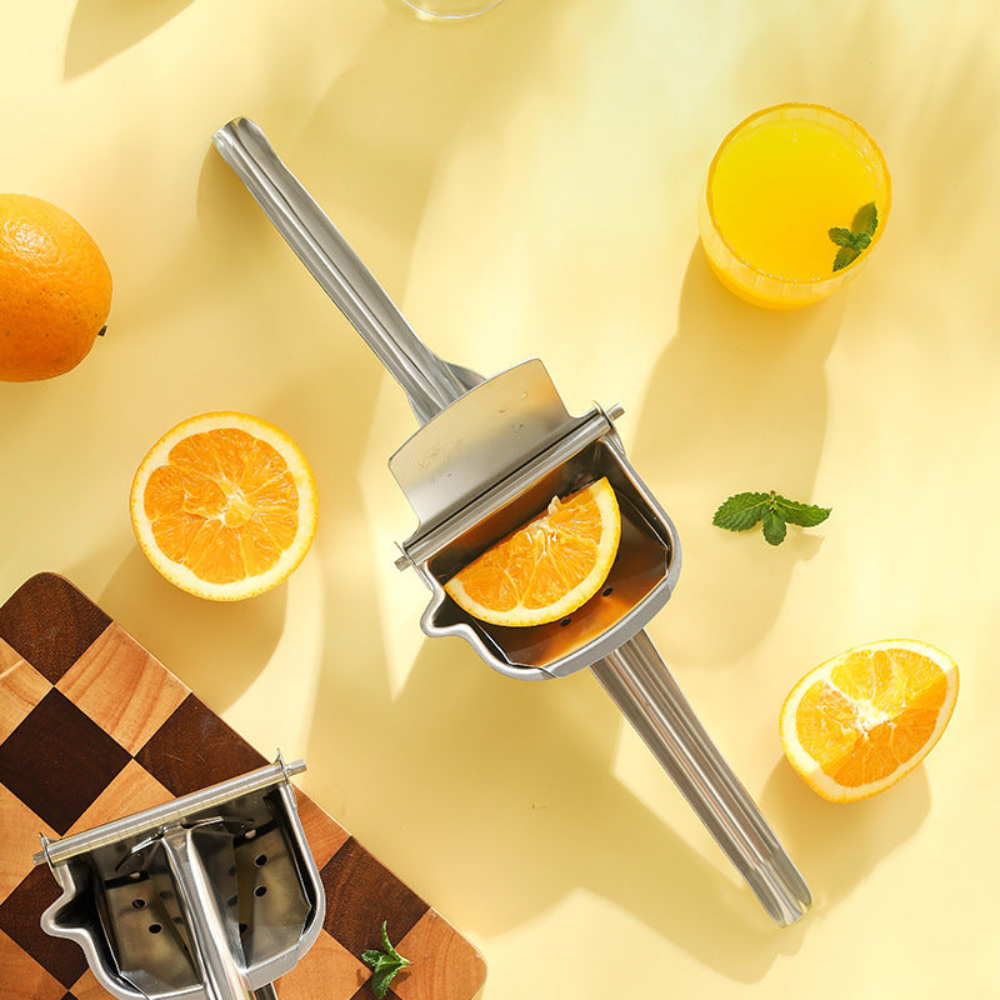 Stainless Steel Fruit Juicer Manual Juice Squeezer - Ideal For Oranges & Lemons