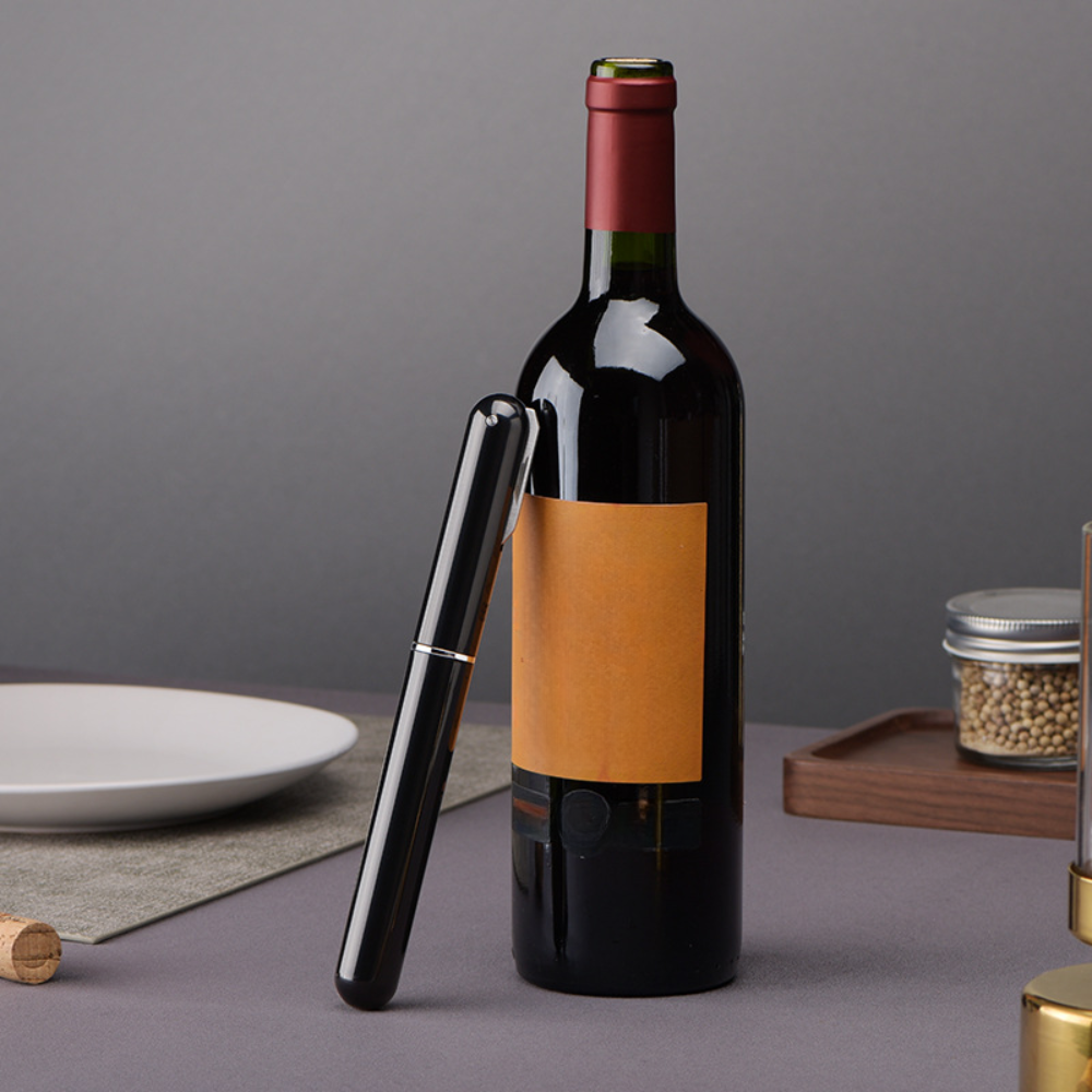 Air Pump Cork Remover, Wine Opener With Foil Cutter