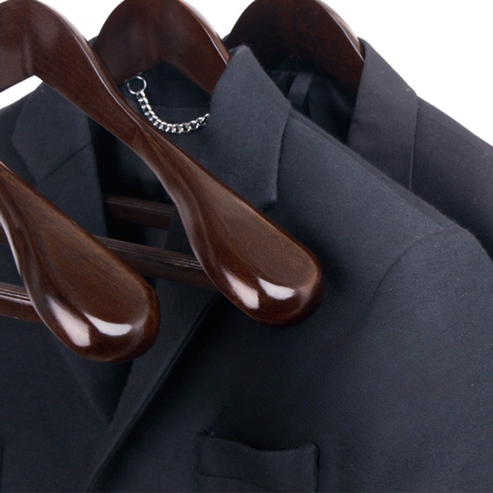 Clothes Hanger Solid Wood Closet Organizer Set of 4 Pack