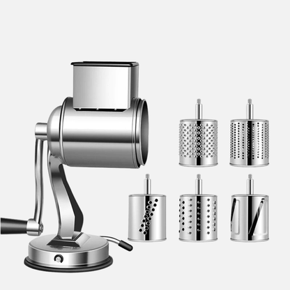 Multi-Functional Kitchen Rotary Food Grater - Five Drum Blades