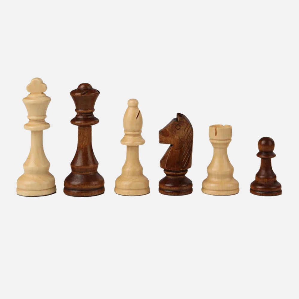 Folding Wooden Chess Set, Integrated Storage For Chess Pieces