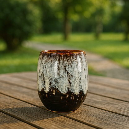 Mens Ceramic Coffee Cup - Two-toned
