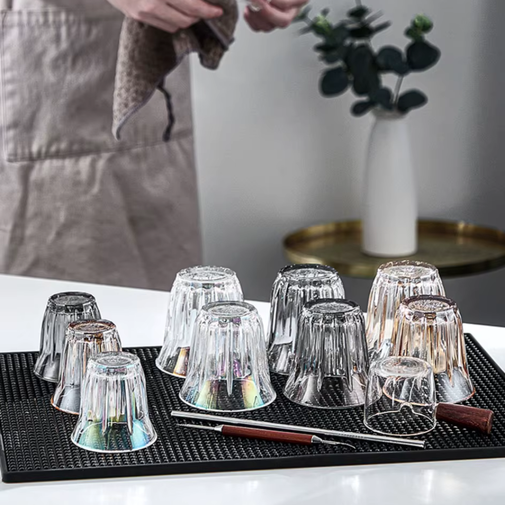 Black Coffee and Kitchen Mat - Keeps Countertop Dry