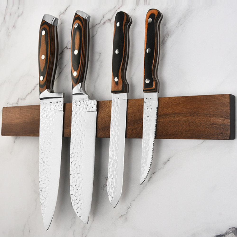 Magnetic Wall Knife Rack, Hidden Magnet Mount - 40cm Wide