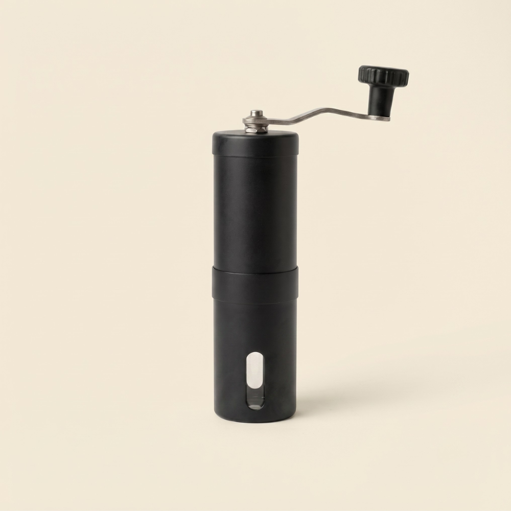 Manual Coffee Grinder with Conical Burr Mechanism and Foldable Handle