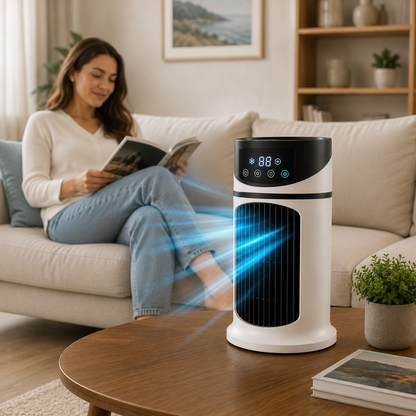Portable Air Cooler with LED Display, Remote Control and USB Rechargeable