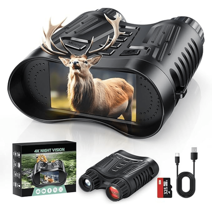 Binoculars with 4K Video, 36MP Photo, 8x Digital Zoom and 3.2 Inch Screen