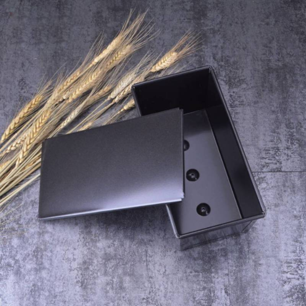 Nonstick Stainless Steel Rectangle Bread Loaf Baking Pan With Slidable Lid