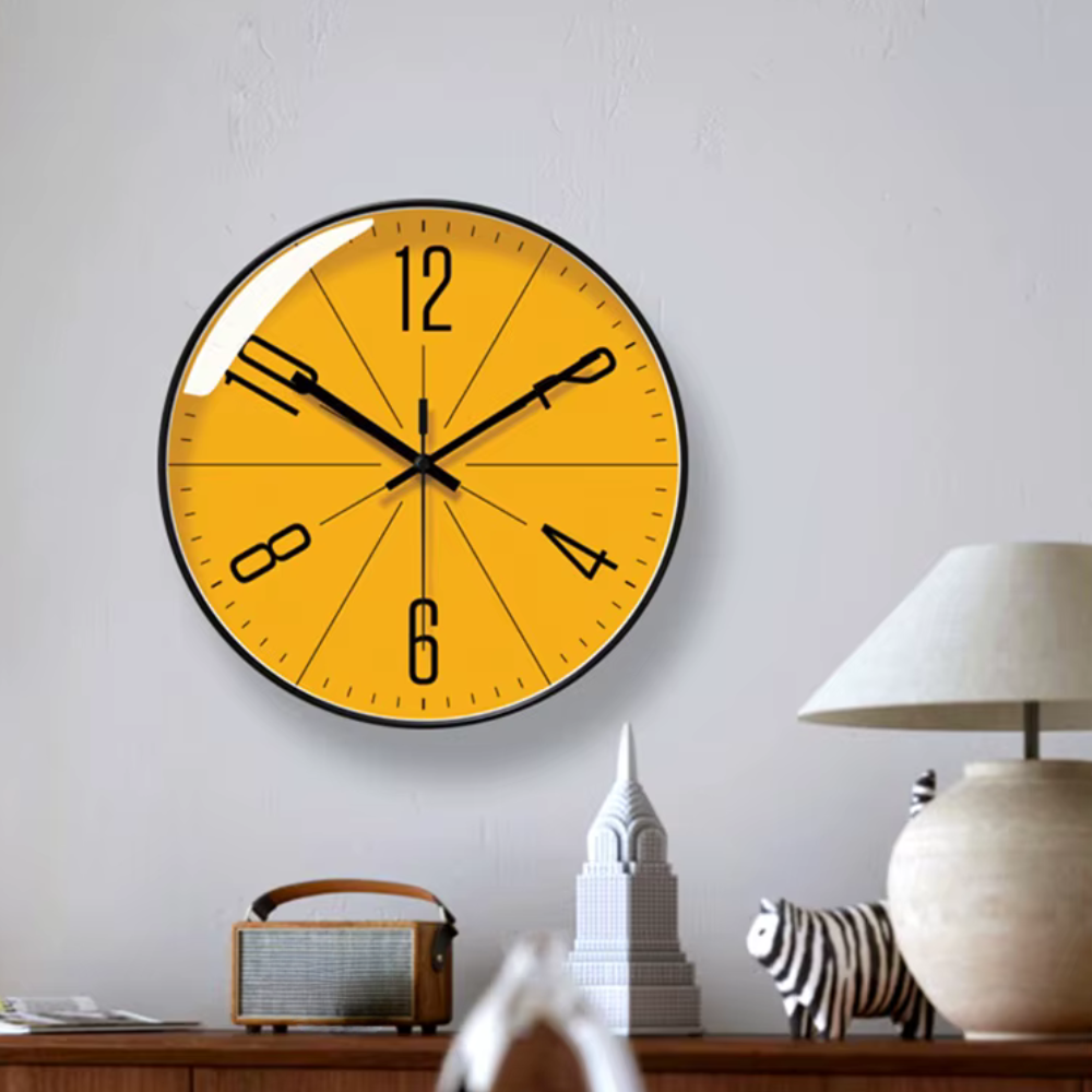 Nordic Modern Wall Clock, 14" Contemporary Home Style Clock