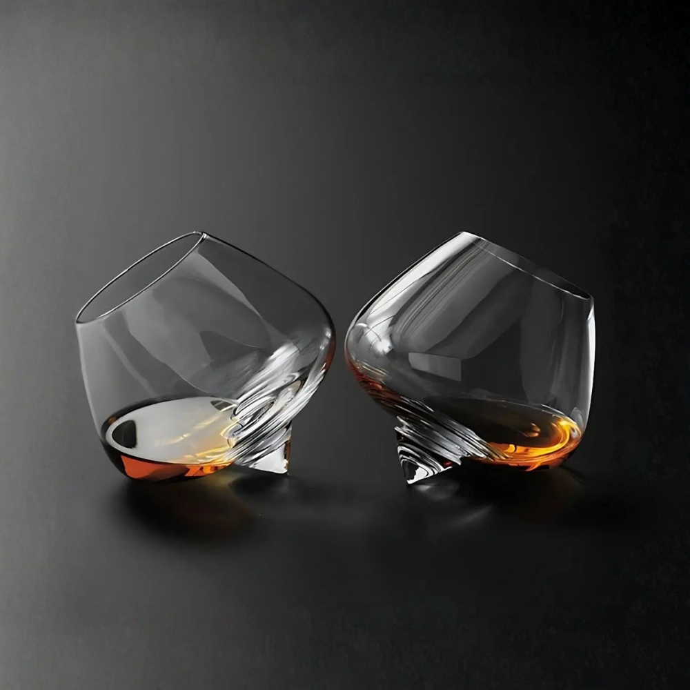 Mens Rotating Whiskey Glass, Spinning drinking glass
