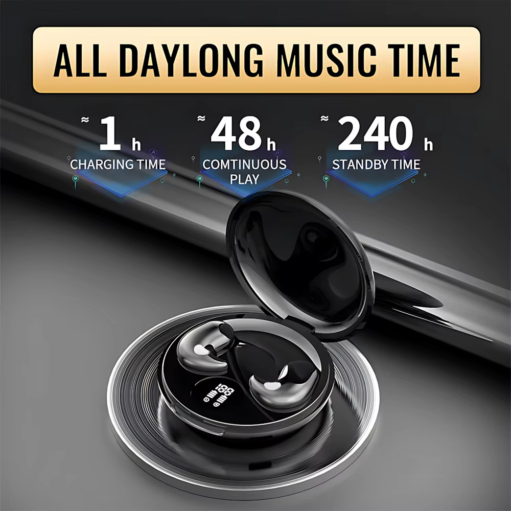Noise Cancelling Earbuds - Wireless Sleep In Ear Headphones with Charging Case