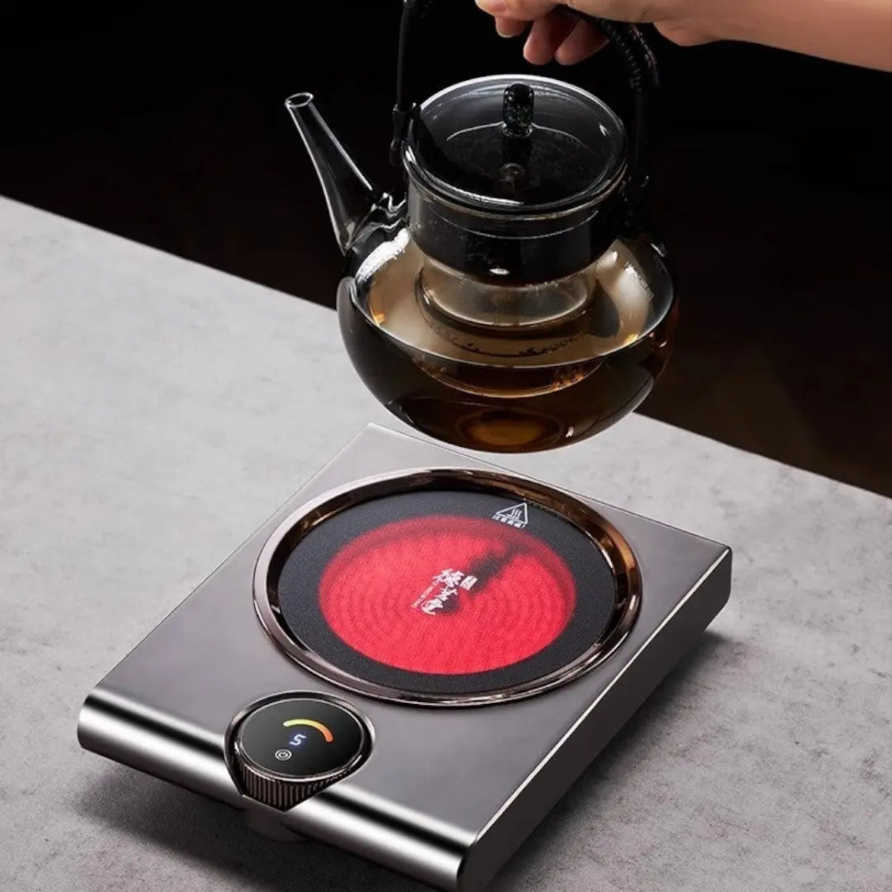 Portable Electric Ceramic Hot Plate - 1000W Power Boiling Water Heater
