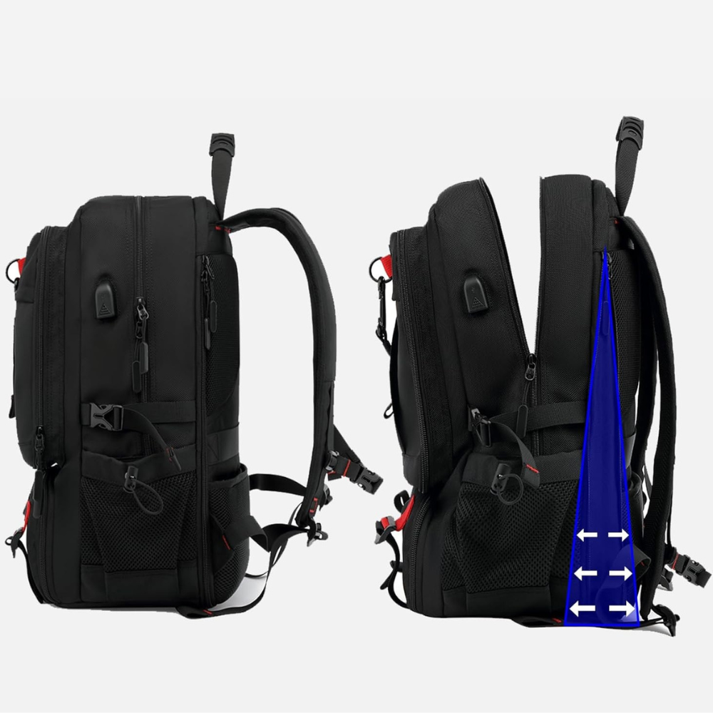 Weekend Bag Expandable 60L Travel Pack with Laptop and Shoe Compartment