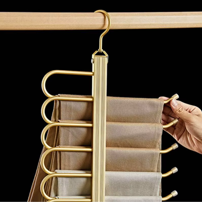 Pants Hanger 6 Tier Space Saving Foldable Closet Rack