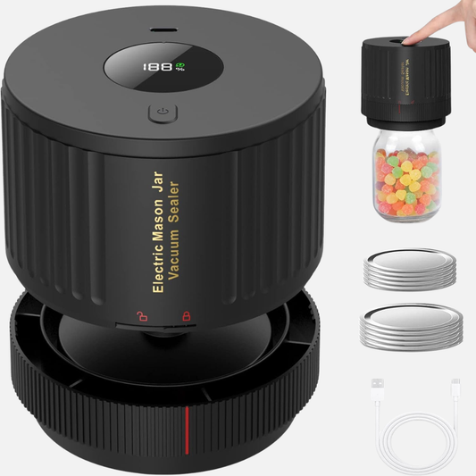 Electric Mason Jar Vacuum Sealer Kit For Air Tight Storage