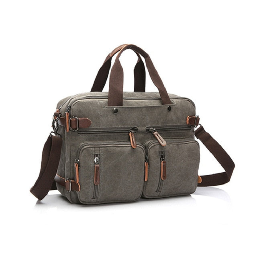 Briefcase for Men 16 Oz Canvas Messenger Bag Laptop Casual Satchel
