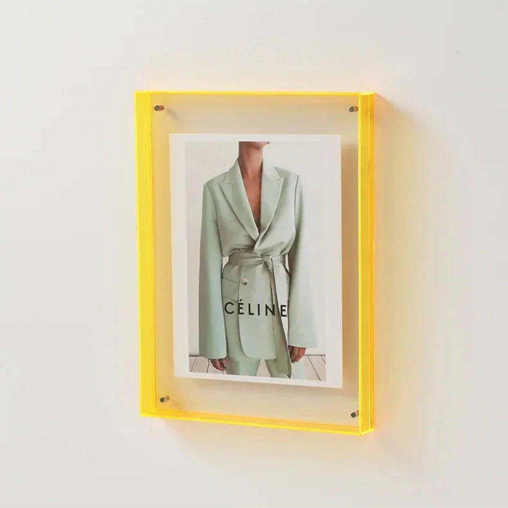Colored Picture Frame Collection, Double Sided Acrylic Photo Frame