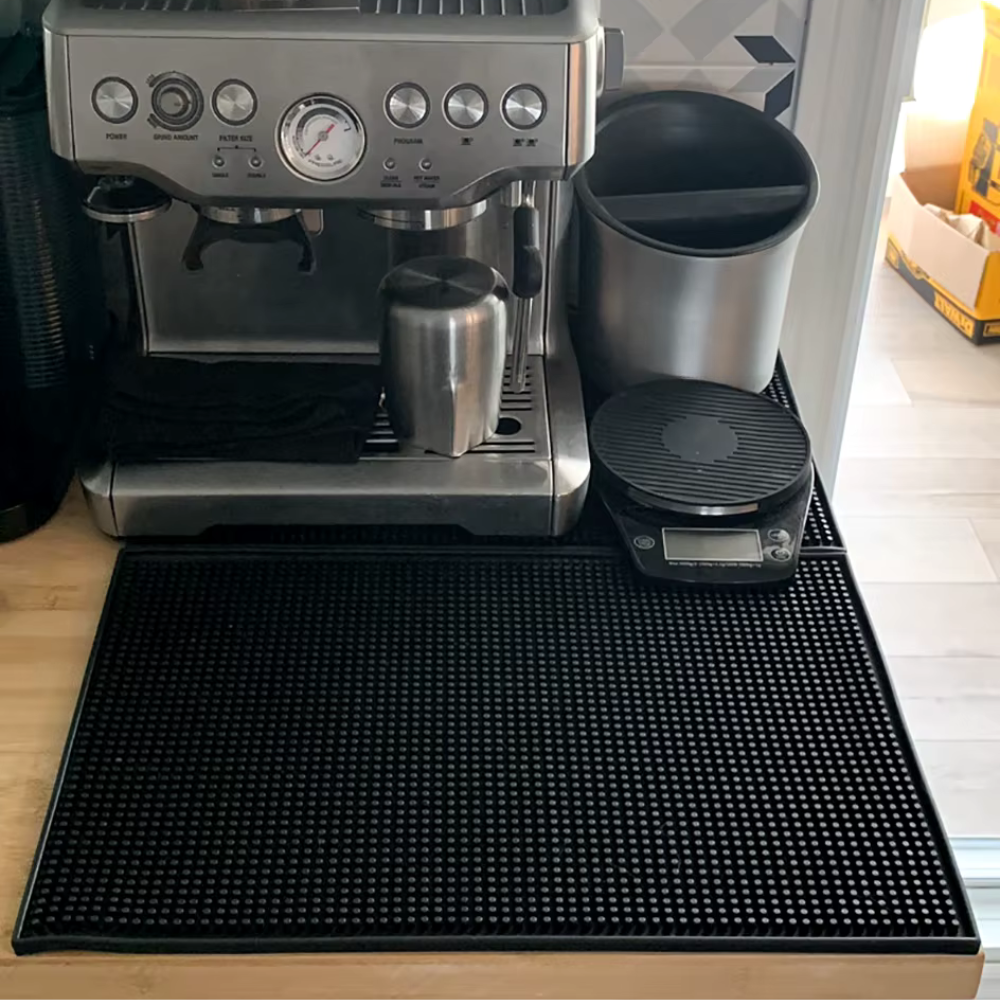 Black Coffee and Kitchen Mat - Keeps Countertop Dry