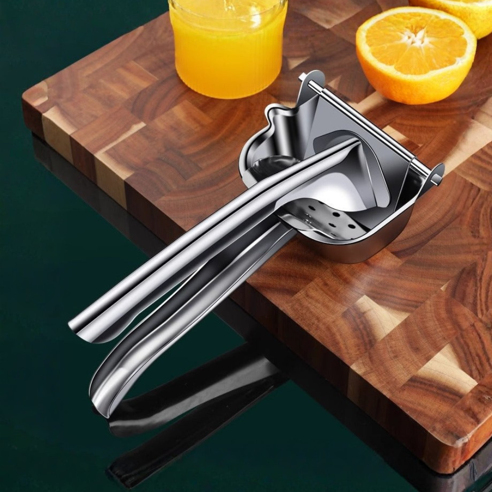 Stainless Steel Fruit Juicer Manual Juice Squeezer - Ideal For Oranges & Lemons