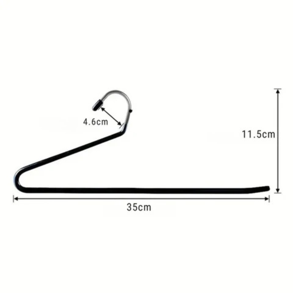 Goose Neck Pants Hanger Z Shape Stainless Steel Closet Space Saver 10pcs Set