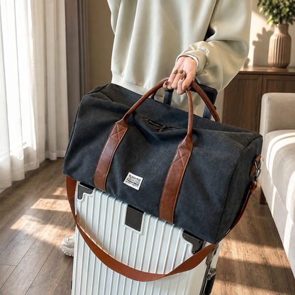 Canvas Duffle Bag Large Capacity Travel Gear and Gym Storage Organizer