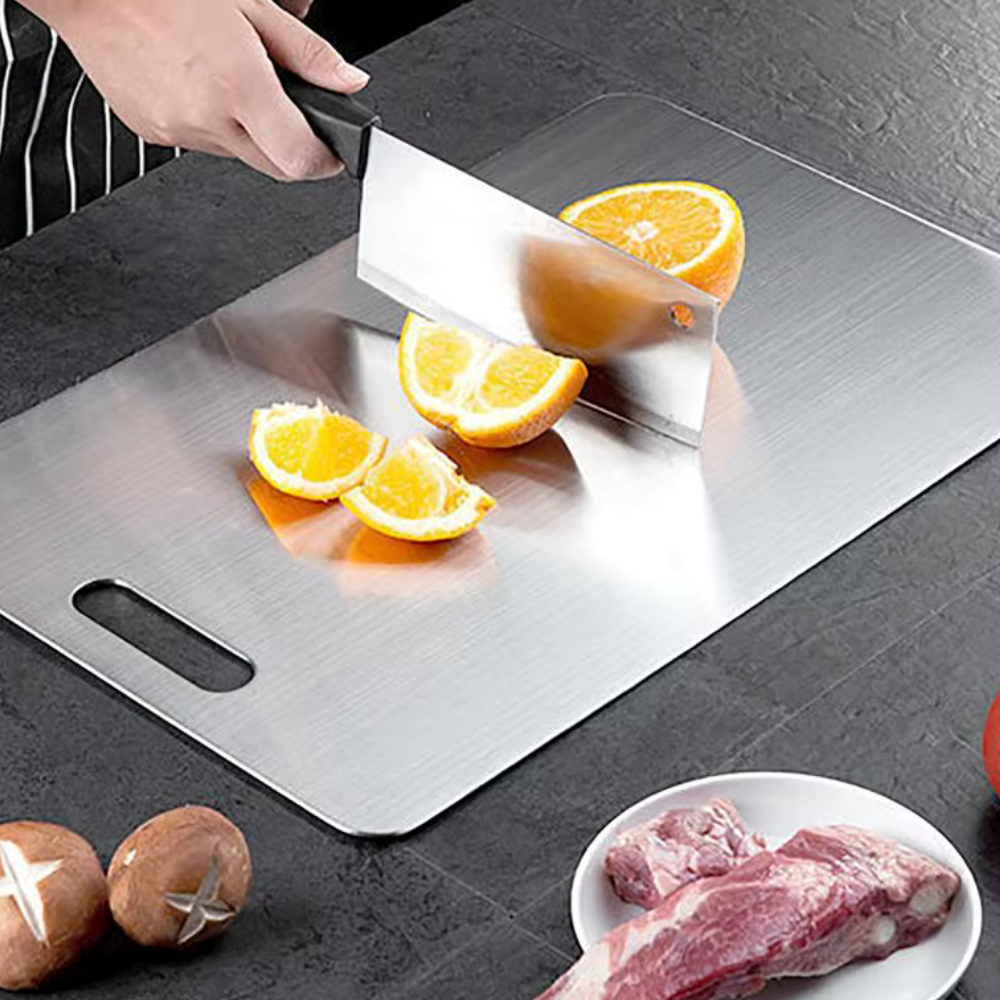Sleek Stainless Steel Cutting Board