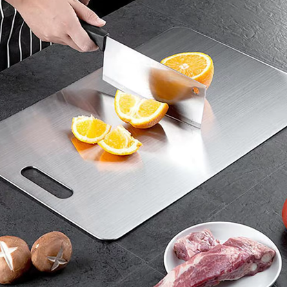 Sleek Stainless Steel Cutting Board