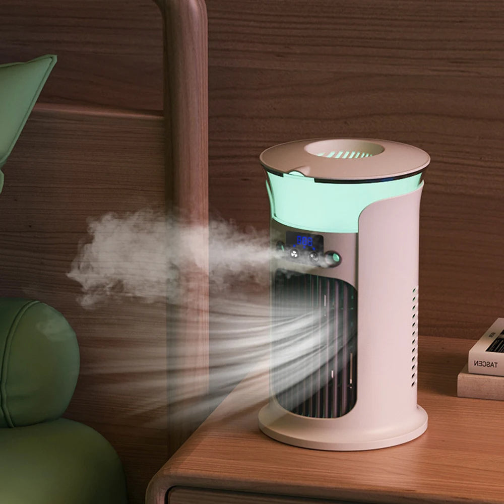 Portable Fan for Desk with 180 Degree Air Flow and Ice Mist