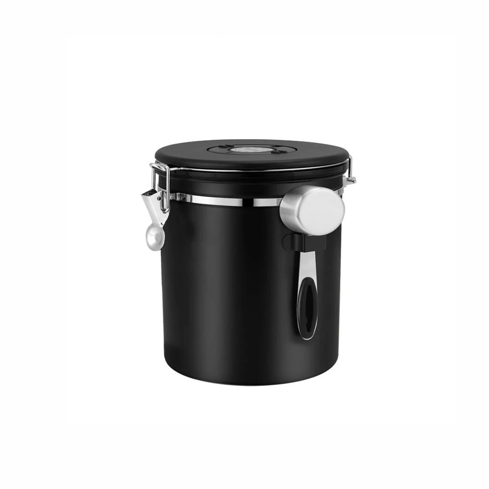 Air Tight Coffee Container with CO2 Valve, Date Tracking Calendar and Scoop