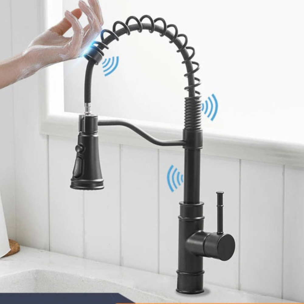 Kitchen Sensor Faucet Water Tap, Stainless Steel Smart Touch With 4 Colors