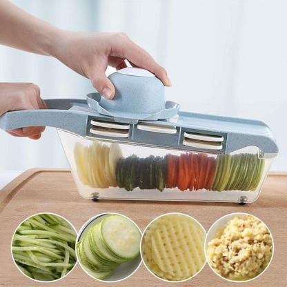 Mandoline Vegetable Slicer, Fruit Slicer With Stainless Steel Blades - 6 Different Blades