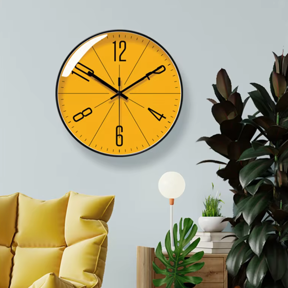 Nordic Modern Wall Clock, 14" Contemporary Home Style Clock