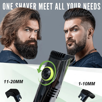 Electric Beard Trimmer with Vacuum and 20 Lengths for Versatile Grooming
