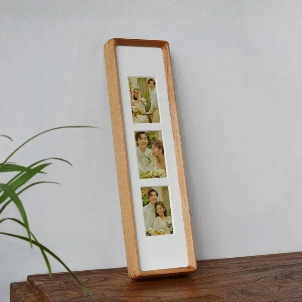 Long Wooden Picture Frame, 3 Or 4 Photo Style