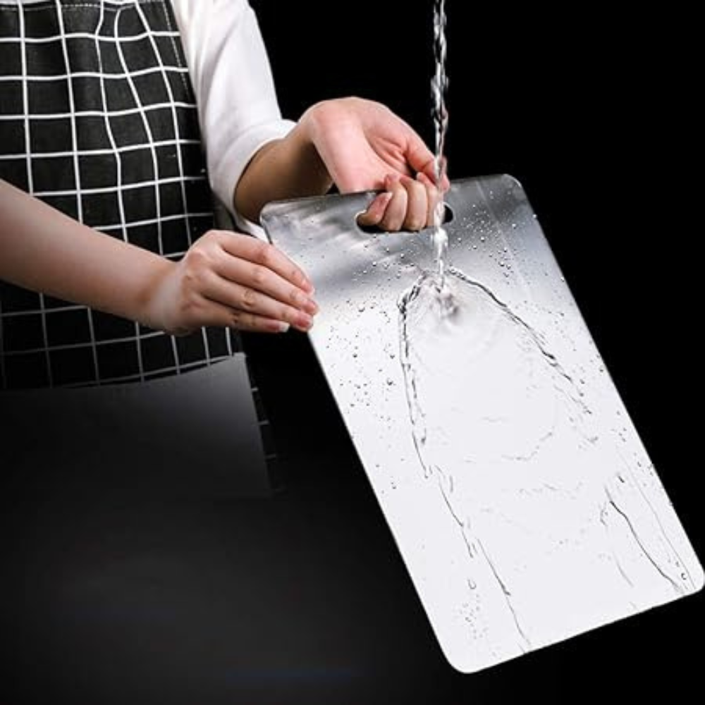 Sleek Stainless Steel Cutting Board