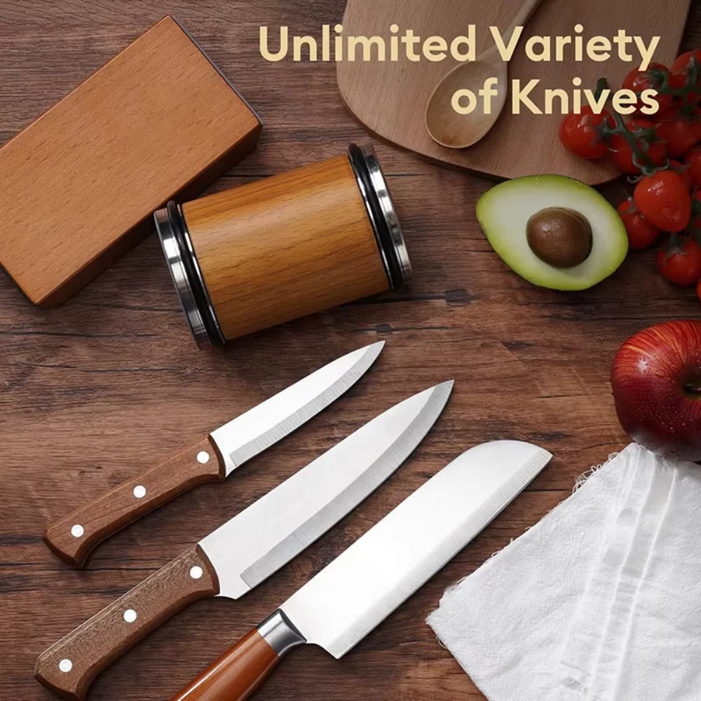Magnetic Rolling Knife Sharpener - Dual Angle & Grinding Discs