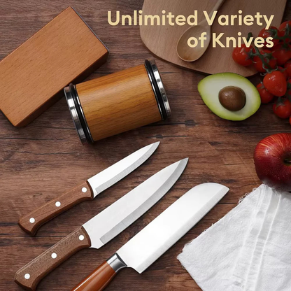Magnetic Rolling Knife Sharpener - Dual Angle & Grinding Discs