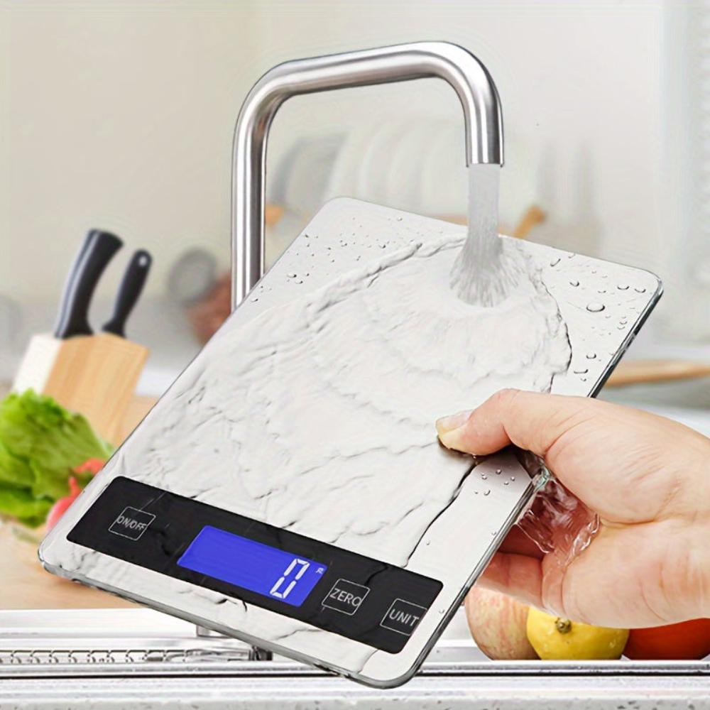 Digital Kitchen Scale 15kg High Capacity Rechargeable USB 1g Precision