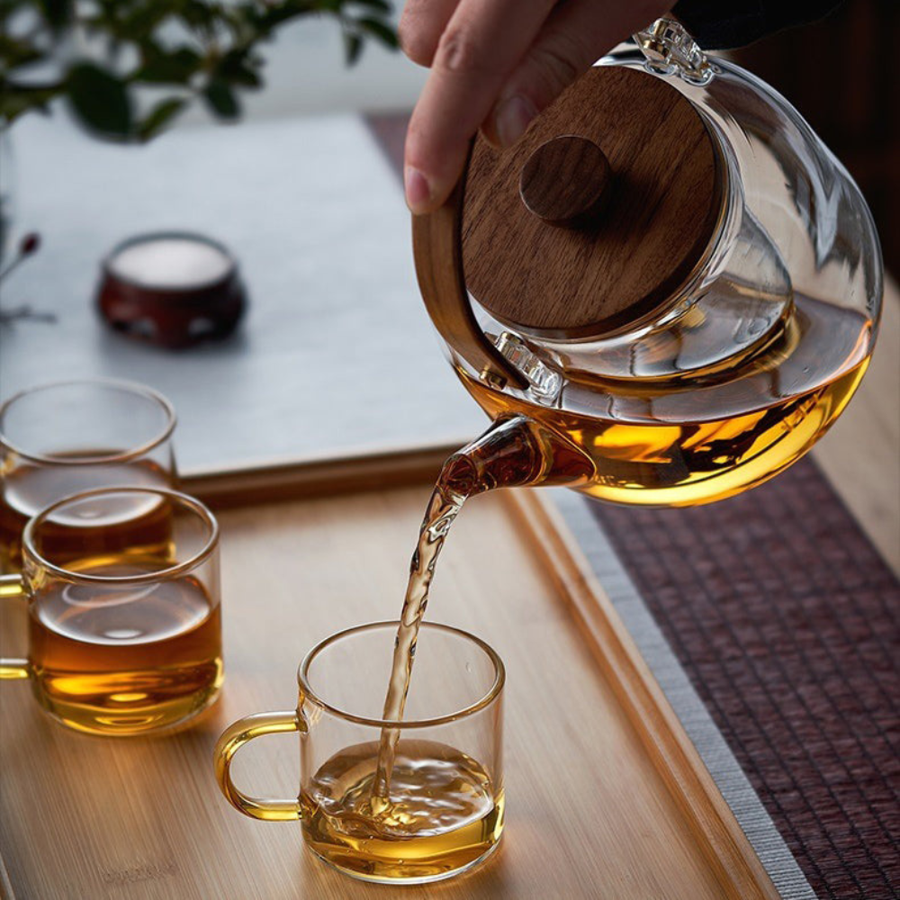 Large Glass Teapot - Steam Infuser & Heat Resistance