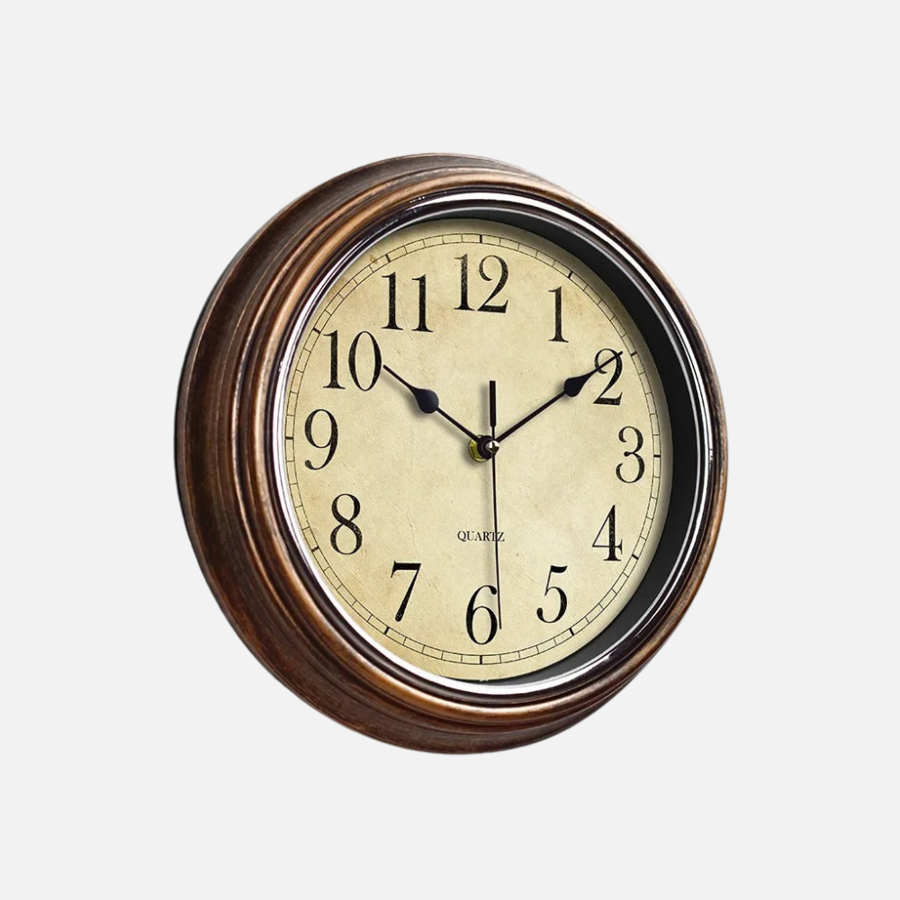 Classic Retro Wall Clock, 12" Silent Non Ticking Quartz Design