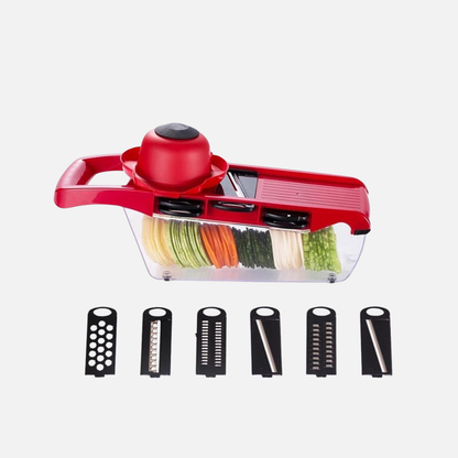 Mandoline Vegetable Slicer, Fruit Slicer With Stainless Steel Blades - 6 Different Blades