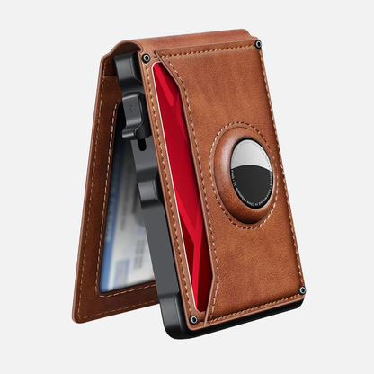 Wallet with RFID Blocking Card Holder and AirTag Slot for Daily Carry