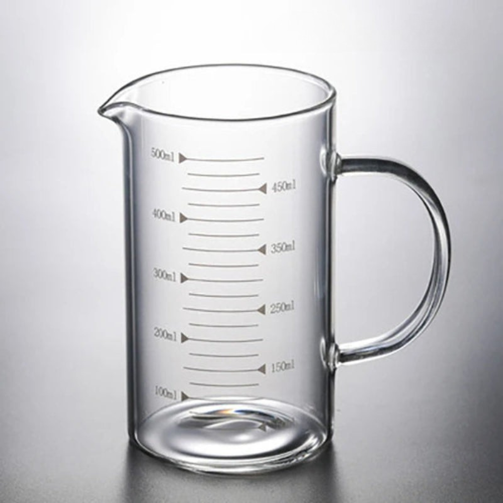Measuring Cup High Borosilicate Glass with Insulated Handle 3 Sizes